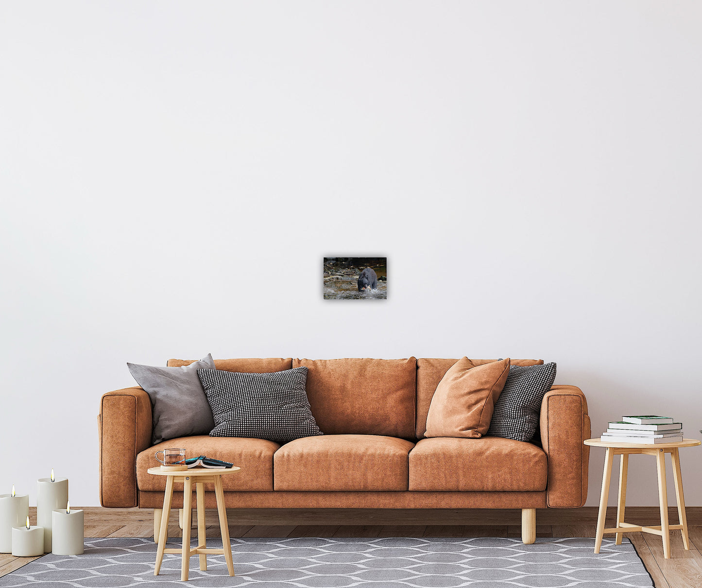 "The Catch" Black Bear with Salmon - Wall Art Photo Print