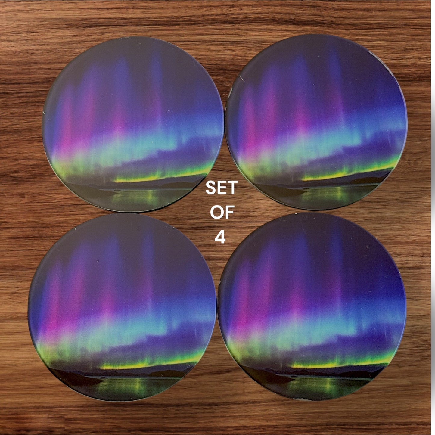 Limited Edition Alaska Aurora Coaster Set - Zack Stewart Photography