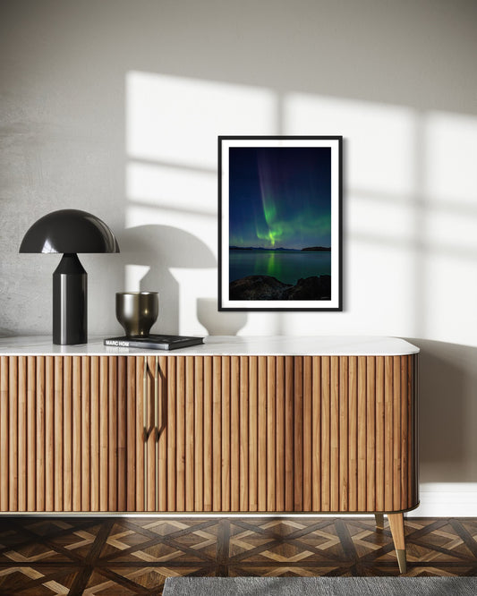 Aurora Flair over Behm Canal - Wall Art Photo Print - Zack Stewart Photography