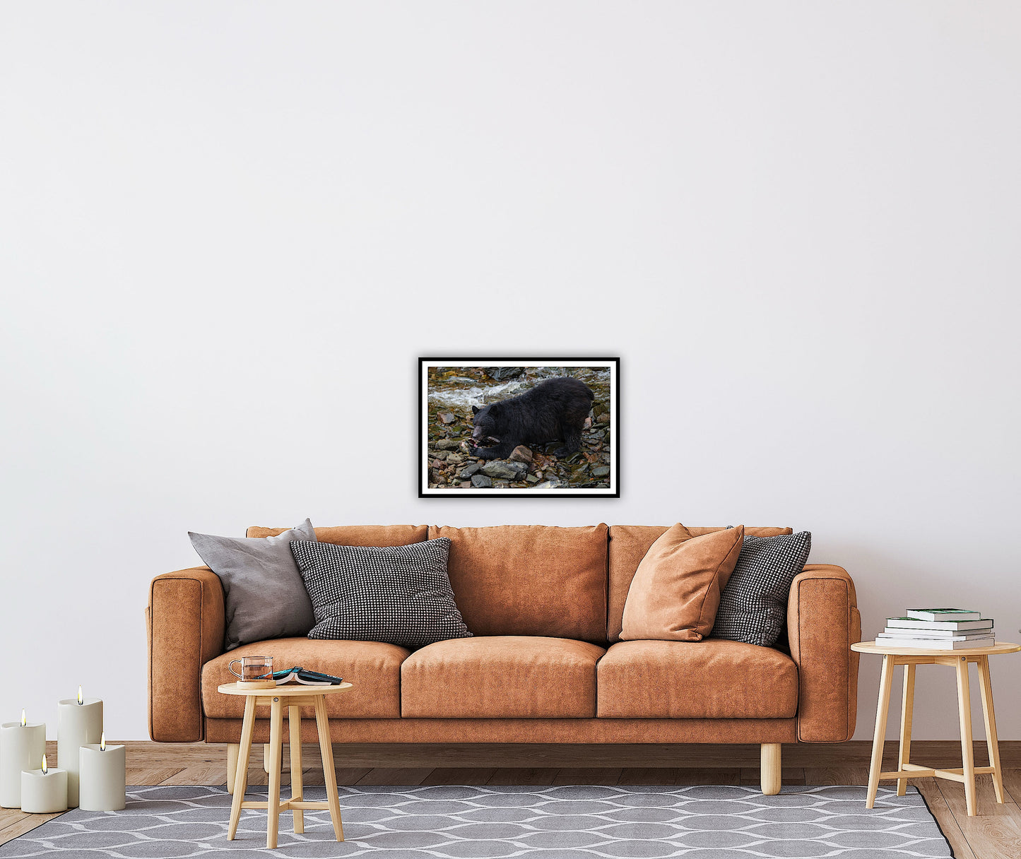 "The Feast" Black Bear Feasting on Salmon - Wall Art Photo Print