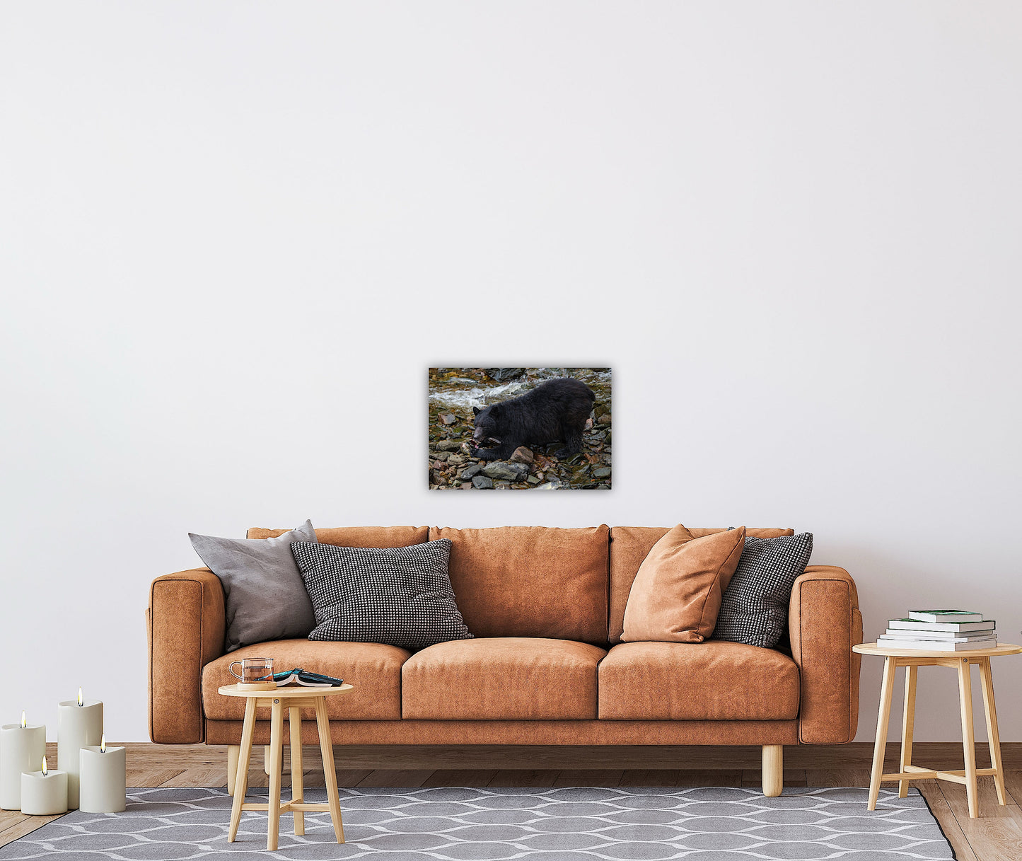 "The Feast" Black Bear Feasting on Salmon - Wall Art Photo Print