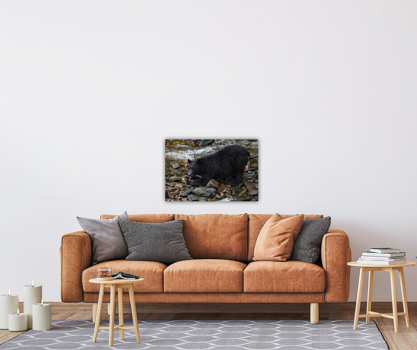 "The Feast" Black Bear Feasting on Salmon - Wall Art Photo Print