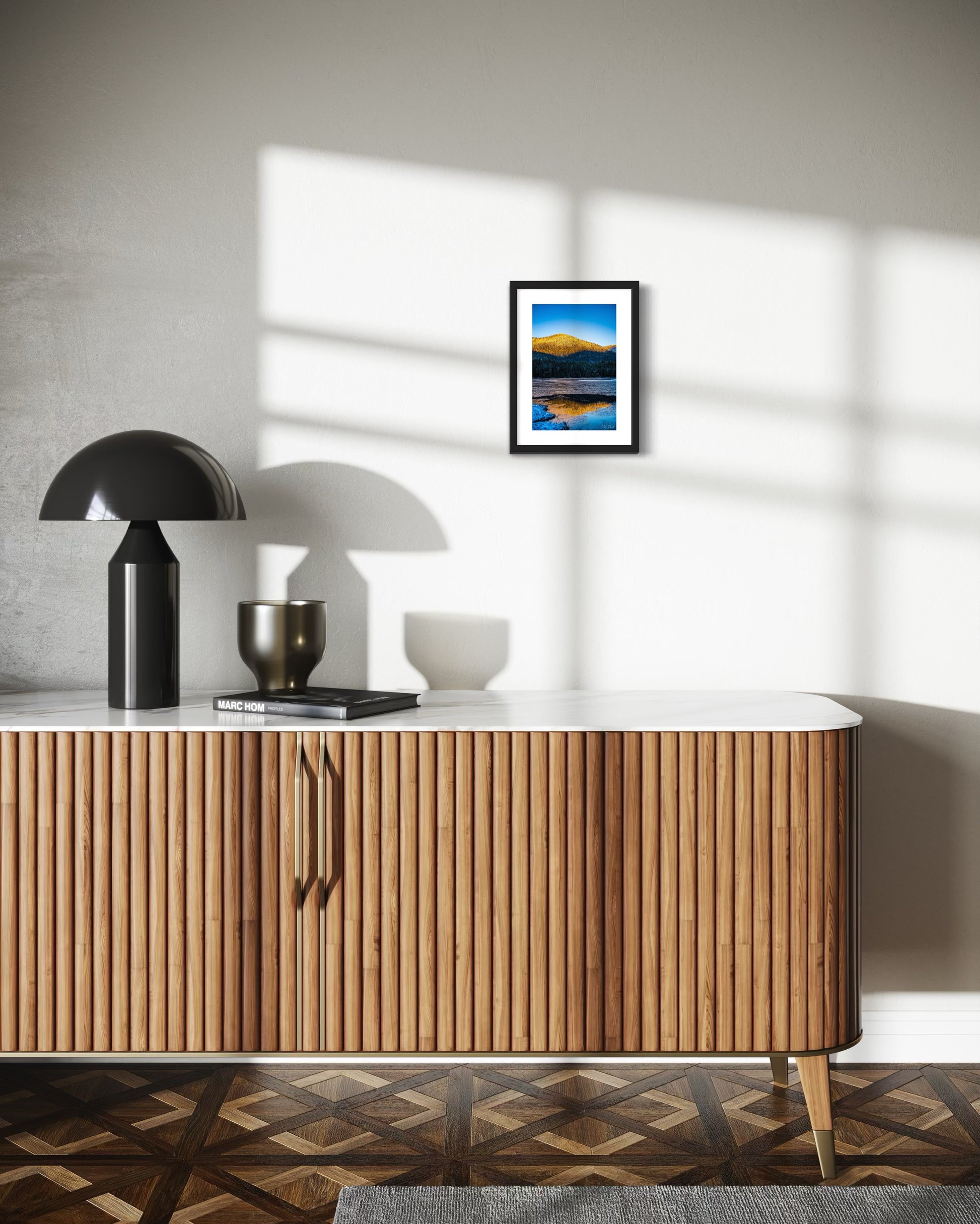 Winter Serenity: A Mountain's Golden Embrace - Wall Art Photo Print - Zack Stewart Photography