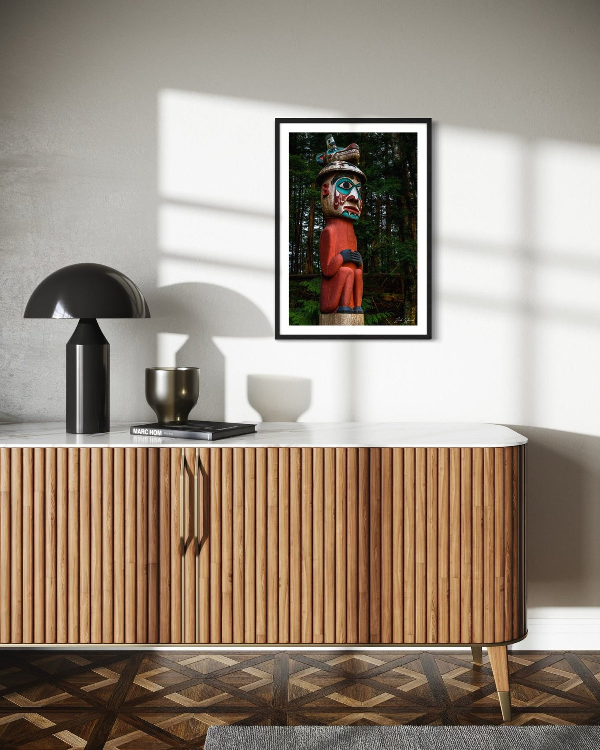 Man Wearing Bear Hat Totem -  Wall Art Photo Print - Zack Stewart Photography