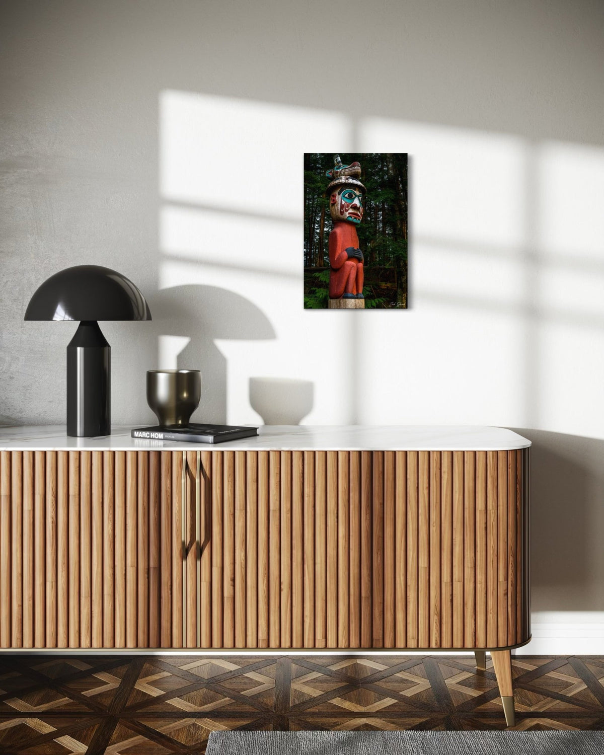 Man Wearing Bear Hat Totem -  Wall Art Photo Print - Zack Stewart Photography
