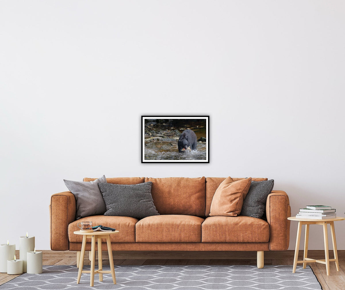 "The Catch" Black Bear with Salmon - Wall Art Photo Print - Zack Stewart Photography